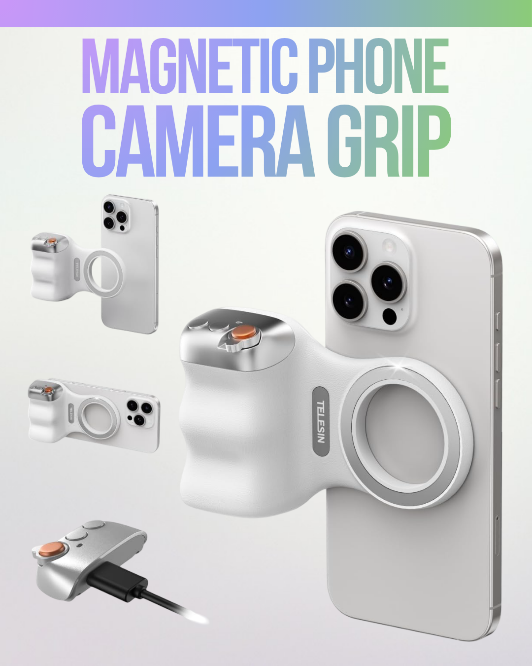 🛎️ LIMITED TIME: 50% OFF 🔥 Magnetic Phone Camera Grip for Pro-Level Shots