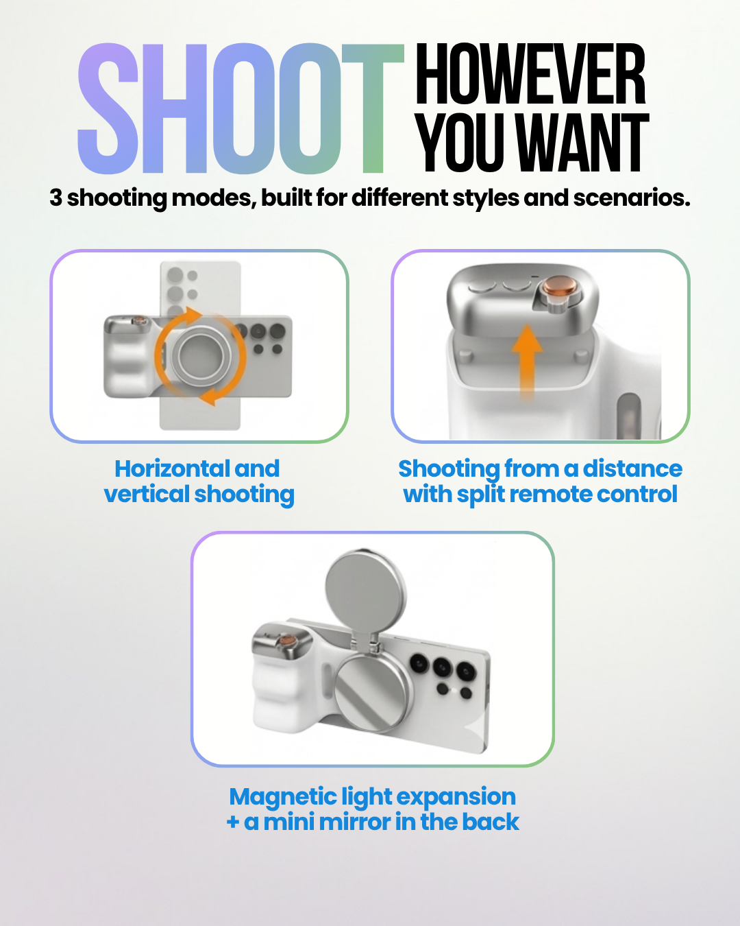 🛎️ LIMITED TIME: 50% OFF 🔥 Magnetic Phone Camera Grip for Pro-Level Shots
