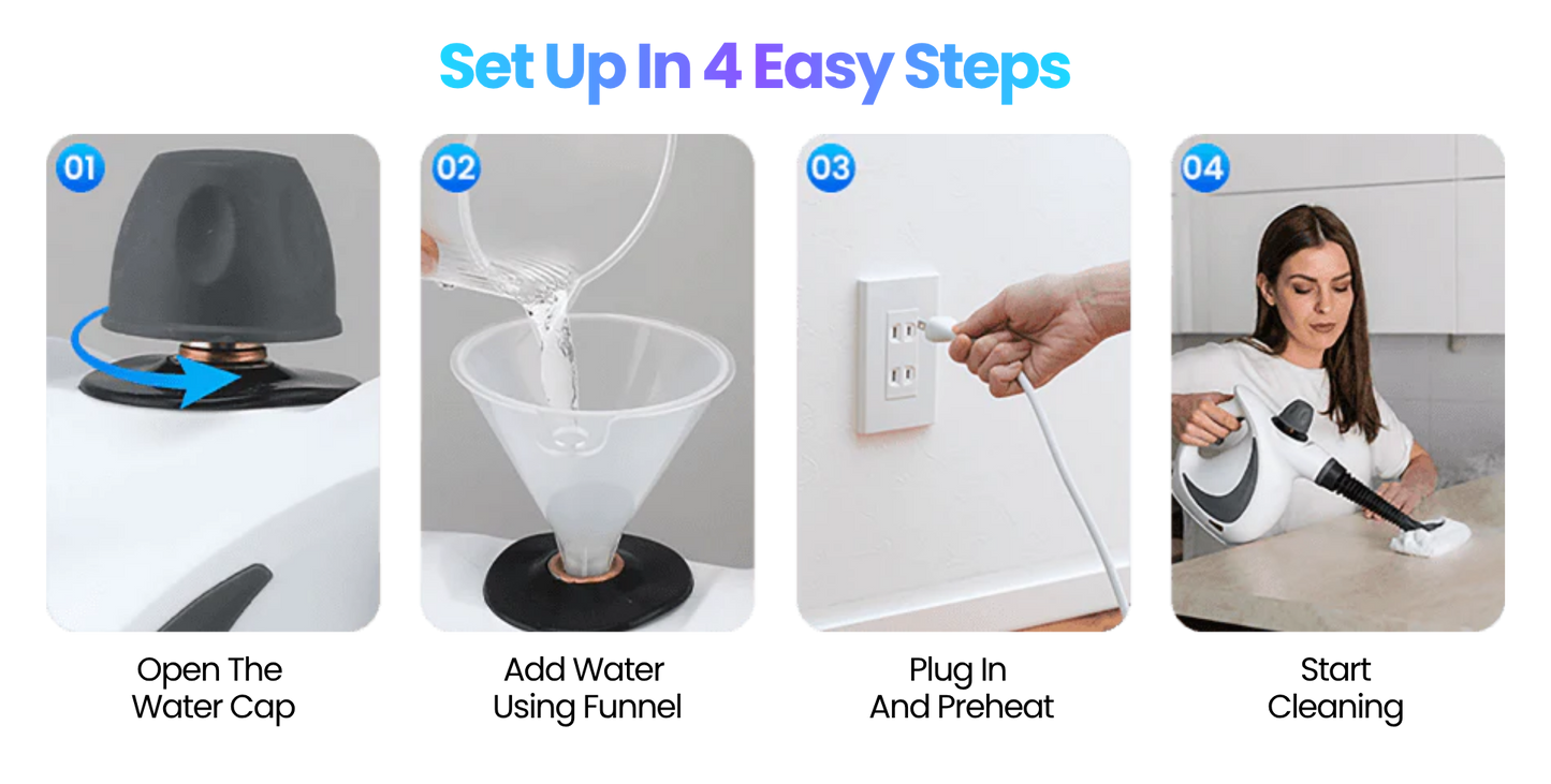 🛎️ SPECIAL OFFER: 50% OFF 🔥 Handheld Pressurized Steam Cleaner