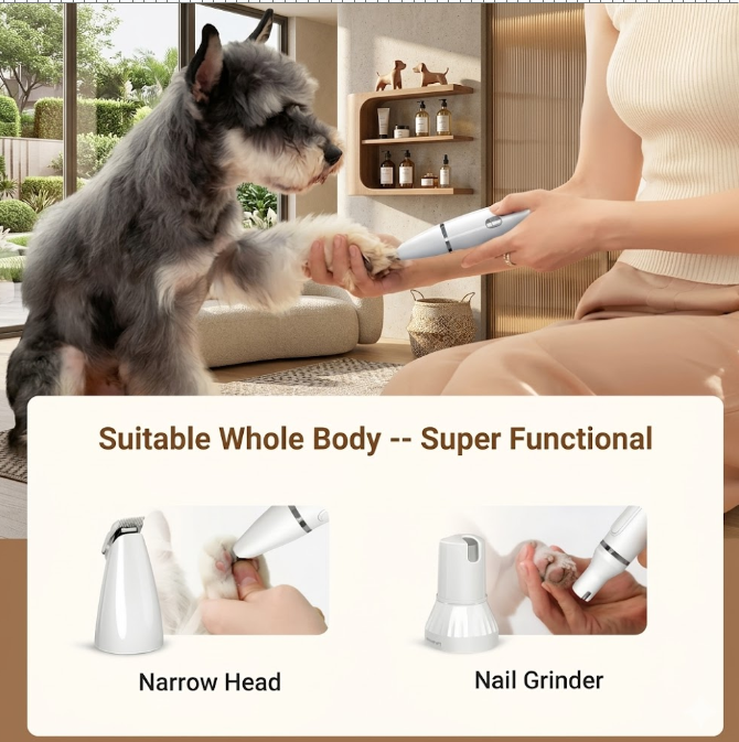 🔥 LAST DAY 50% OFF 🔥 Pawfect Groom Pro 🐶 4-in-1 Electric Clippers with 4 Interchangeable Blades